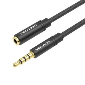 Cablu audio prelungitor Vention, Jack 3.5mm (T) la Jack 3.5mm (M), 5m, negru "BHBBJ" (timbru verde 0.08 lei)