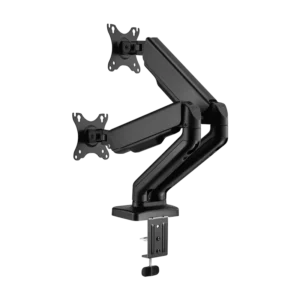 SUPORT de birou LOGILINK, pt 2 TV/monitor plat, curbat, diag. max 32 inch, rotatie, inclinare, pivotare, verticala, max 9 Kg x 2, negru, "BP0177"