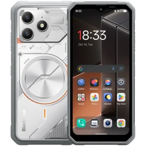 Blackview FORT100 LTE 6.56-inch HD+ 1612x720 90Hz 8+128GB MT Helio G81 Octa-Core 2.0GHz 13MP Front 16MP Rear NFC MIL-STD-810H 5000mAh Fingerprint  Android 16 Lunar White "BVFORT100_W_EU" (timbru verde 0.45 lei)