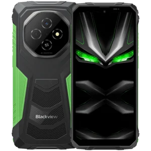Blackview FORT1 LTE 6.56-inch HD+ 1612x720 90Hz 6+256GB Unisoc T615 Octa-Core 1.8GHz 8MP Front 16+2MP Rear NFC MIL-STD-810H 10000mAh Fingerprint  Android 15 Green "BVFORT1_G6_EU" (timbru verde 0.45 lei)
