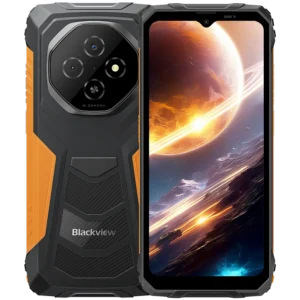 Blackview FORT1 LTE 6.56-inch HD+ 1612x720 90Hz 6+256GB Unisoc T615 Octa-Core 1.8GHz 8MP Front 16+2MP Rear NFC MIL-STD-810H 10000mAh Fingerprint  Android 15 Orange "BVFORT1_O6_EU" (timbru verde 0.45 lei)