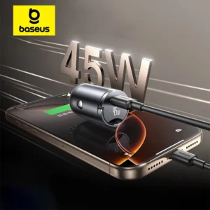 INCARCATOR auto Baseus PrimeTrip VP2, Quick Charge 45W, 1 x USB Type-C, pt. bricheta auto, include cablu USB Type-C la USB Type-C 1m, negru "C0206800" (timbru verde 0.18 lei) - 6932172696511