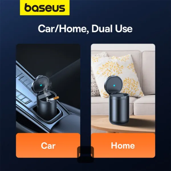 SCRUMIERA auto Baseus Premium, material aluminiu, usor de curatat, negru "C20464700111-00" - 6932172648206 - imagine 5