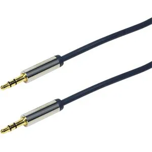 CABLU audio LOGILINK stereo (3.5 mm jack T/T), 5m, conectori auriti, albastru "CA10500" (timbru verde 0.18 lei)