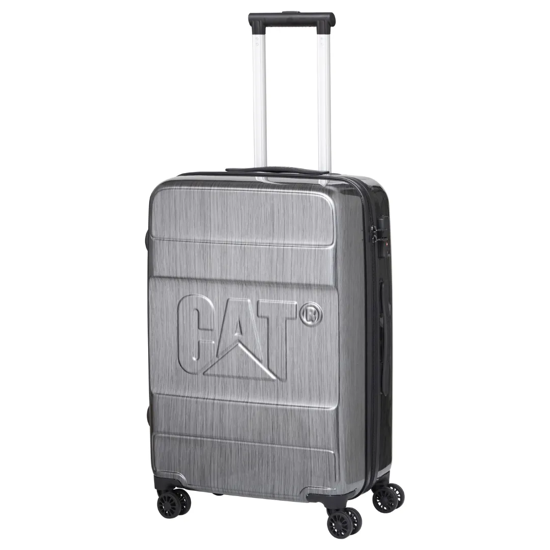 Troller cabina avion, CATERPILLAR Cargo Nested, 37.5x22x55 cm (Lxlxh), 45L, ABS - gri lucios "CAT-84038-95"