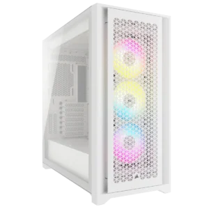 CARCASA Corsair iCUE 5000D RGB AIRFLOW Mid-Tower Case, True White - 3x AF120 RGB ELITE - White Fans - iCUE Lighting Node PRO Controller - High-airflow Design "CC-9011243-WW" (timbru verde 0.24 lei)