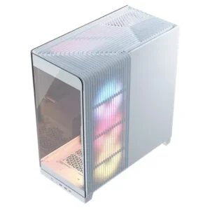 Carcasa Corsair Frame 4500X LX-R RGB, Mid Tower, cu 3 ventilatoare incluse 120mm LX-R RGB, Alb  "CC-9011317-WW" (timbru verde 0.32 lei)