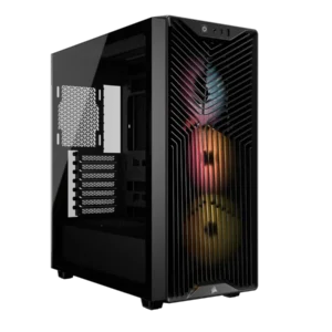 Carcasa Corsair 3200D RS ARGB, Mid-Tower, ATX, 3 ventilatoare incluse RS120 ARGB, Negru "CC-9011344-WW" (timbru verde 0.32 lei)