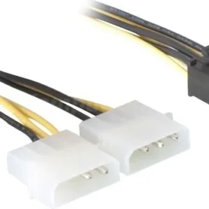 CABLU alimentare GEMBIRD, adaptor Molex la PCI-E, 2 x Molex la 1 x 6 pin PCI-E, "CC-PSU-6" (timbru verde 0.08 lei)