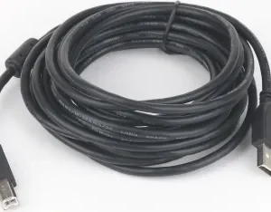 CABLU USB GEMBIRD pt. imprimanta, USB 2.0 (T) la USB 2.0 Type-B (T), 4.5m, conectori auriti, negru, "CCP-USB2-AMBM-15" (timbru verde 0.18 lei)