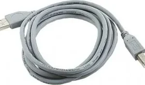 CABLU USB GEMBIRD pt. imprimanta, USB 2.0 (T) la USB 2.0 Type-B (T), 1.8m, conectori auriti, gri, "CCP-USB2-AMBM-6G" (timbru verde 0.08 lei)