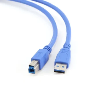 CABLU USB GEMBIRD pt. imprimanta, USB 3.0 (T) la USB 3.0 Type-B (T), 0.5m, conectori auriti, albastru, "CCP-USB3-AMBM-0.5M" (timbru verde 0.08 lei)