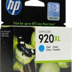 Cartus Cerneala Original HP Cyan, nr.920XL, pentru OfficeJet 6000|6500|7000|7500, , (timbru verde 0.15 lei), "CD972AE"