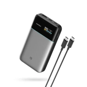 POWER BANK Cuktech 15 Power Bank Air, 15000mAh, 100W, 1 x USB, 2 x USB Type-C, digital display pt. status baterie, gri "CKPB150SGLGR" (timbru verde 0.98 lei)