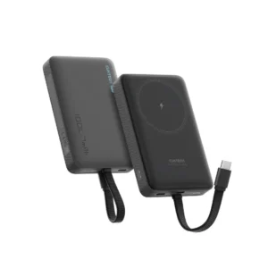 POWER BANK Cuktech Magnetic, 10000mAh, 20W, cablu integrat USB Type-C, gri "CKWPB100LGLBK" (timbru verde 0.98 lei)