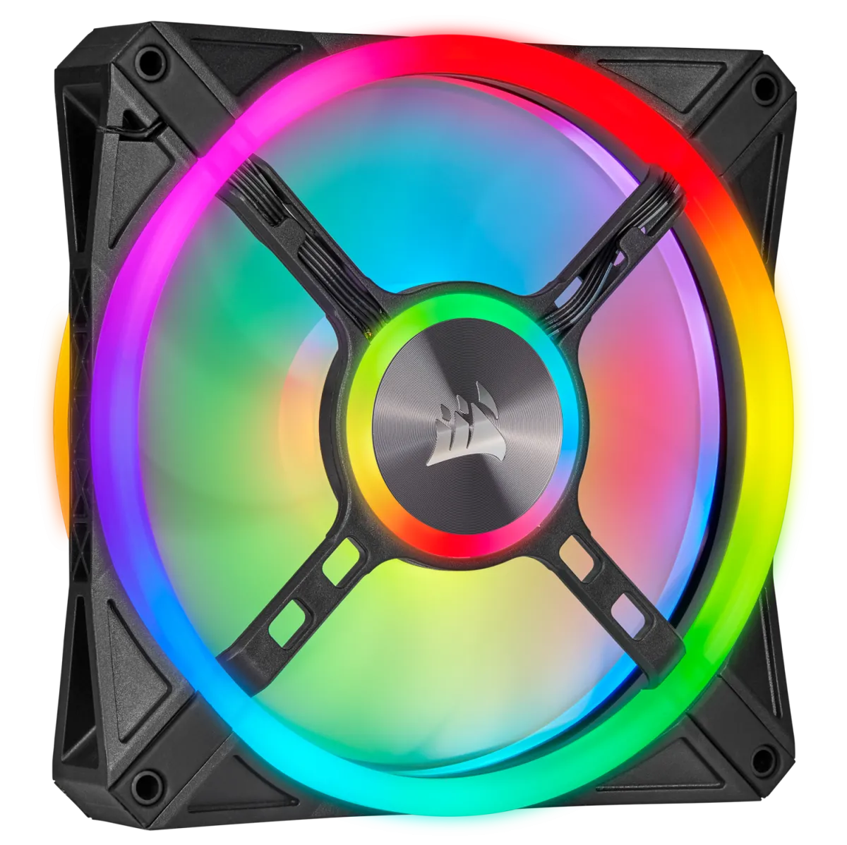 VENTILATOR Corsair, pt carcasa PC, 140 mm, 1250 rpm, LED RGB, 2 ventilatoare, "CO-9050100-WW" - imagine 5