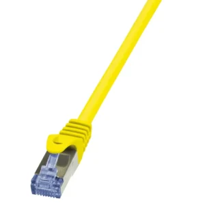 PATCH CORD S/FTP LOGILINK Cat6a, LSZH, cupru, 1 m, galben, AWG26, dublu ecranat "CQ3037S" (timbru verde 0.08 lei)