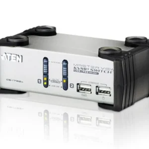 SWITCH KVM si HUB USB ATEN, control 2 PC la 1 KVM, conector 1: SPHD-15 (M) x 2, 3.5 mm Jack (M) x 4; conector 2: USB (M) x 4, VGA (M), 3.5 mm Jack (M) x 2, "CS1732AC-AT" (timbru verde 0.8 lei)