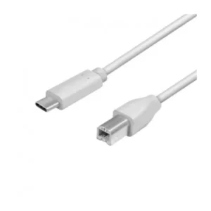 CABLU USB LOGILINK pt. imprimanta, USB 2.0 Type-C (T) la USB 2.0 Type-B (T), 1m, 2 x ecranare, conectori auriti, gri, "CU0160" (timbru verde 0.18 lei)