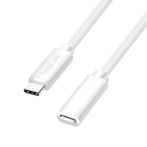 CABLU alimentare si date LOGILINK, pt. smartphone, USB 2.0, USB Type-C (T) la USB Type-C (M), 2m, PD 100W, 2 x ecranat, plastic, alb, "CU0221" (timbru verde 0.08 lei)