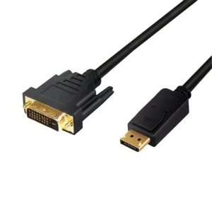 CABLU video LOGILINK, adaptor DisplayPort (T) la DVI-D DL (T), 2m, conectori auriti, rezolutie maxima Full HD (1920 x 1080) la 60Hz, negru, "CV0131" (timbru verde 0.8 lei)