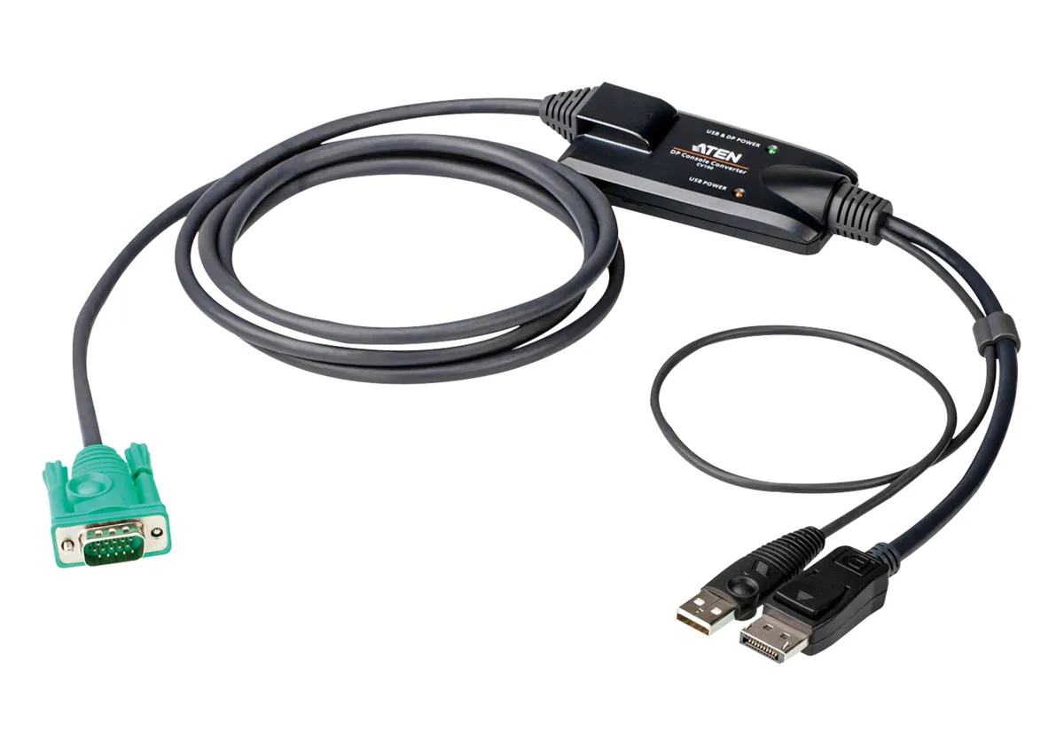 CONVERTOR CONSOLA ATEN, convertor display port console KVM "CV190-AT" (timbru verde 0.8 lei)