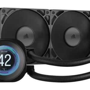 Cooler Lichid Corsair NAUTILUS 240 RS LCD, AIO 240mm, 2.1" IPS, PWM Zero RPM, Intel/ AMD, Negru "CW-9061031-WW"