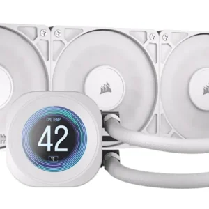 Cooler Lichid Corsair NAUTILUS 360 RS LCD, AIO 360mm, 2.1" IPS, PWM Zero RPM, Intel/ AMD, Alb "CW-9061034-WW"