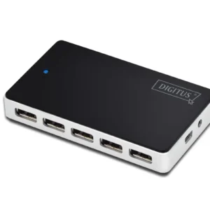 DIGITUS USB 2.0 10-Port Hub 10x USB A/F 1x USB mini incl. USB cable si power supply "DA-70229" (timbru verde 0.18 lei)