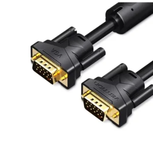 Cablu video Vention, VGA(T) la VGA(T), 10m, rezolutie maxima 1080p la 60 Hz, conectori auriti, cupru, invelis PVC, filtre de ferita, negru, "DAEBL" (timbru verde 0.80lei) -  6922794741669