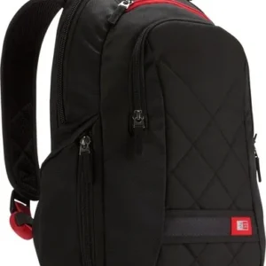 RUCSAC CASE LOGIC, pt. notebook de max. 14.1 inch, 1 compartiment, buzunar frontal x 2 | buzunar lateral x 2, waterproof, poliester, negru, 3201265 "DLBP-114 BLACK"