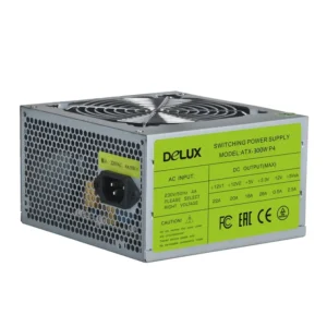 SURSA DELUX 550 (350W for 550W Desktop PC), Fan 12cm, Conector 20+4 pini, 2xSATA, 2xMolex, 1xSmall 4 pini, "DLP-30D-550", (timbru verde 2 lei)