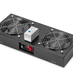 DIGITUS Roof cooling unit for wall mounting. SoHo wall mounting and unmounted cabinets 2 fans "DN-19 FAN-2-WM-T-SW" (timbru verde 2 lei)
