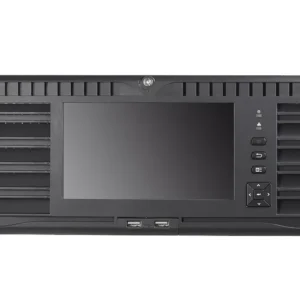 NVR HIKVISION, 128 canale, Rackabil,  capacitate max 8 TB de fiecare HDD, porturi HDMI | VGA | RCA | Retea RJ45 | USB 2.0 | USB 3.0 | Alarm In | IP video input, "DS-96128NI-I16" (timbru verde 2 lei)