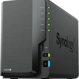 SYNOLOGY DS224+ 2-Bay NAS RTD1619B 2GB RAM "DS224+" (timbru verde 2 lei)