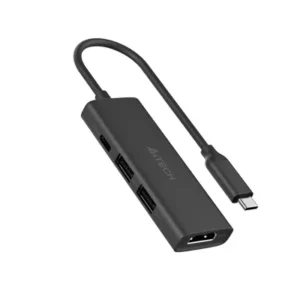 DOCKING Station A4tech universal, 4-in-1, conectare PC USB Type C, USB-Cx1, USB-A 3.0x1, USB-A 2.0x1, porturi video HDMIx1 4K@30Hz, PD 100 W,cablu 0.15 m, gri "DST-40C-GR" (timbru verde 0.18 lei)