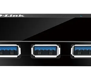 HUB extern D-LINK, porturi USB: USB 3.0 x 4, conectare prin USB 3.0, alimentare retea 220 V, negru, "DUB-1340" (timbru verde 0.8 lei)