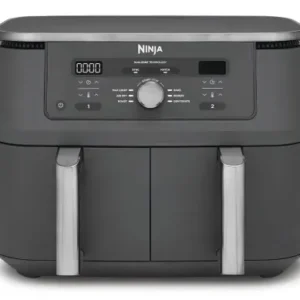 Friteuza cu aer cald Ninja Foodi Pro DualZone DZ400, 9.5 L, 6 functii (Gri) "DZ400EU" (timbru verde 4 lei)
