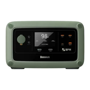 POWER STATION Baseus Energy Stack, capacitate 600Wh, greutate 8 kg, Wi-Fi + Bluetooth + App, AC x 2 output maxim 1500W, USB Type-C x 2 100W, USB x2 22.5W "E10023304613-00" (timbru verde 11 lei)