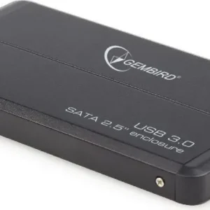 RACK extern GEMBIRD, pt HDD/SSD, 2.5 inch, S-ATA, interfata PC USB 3.0, aluminiu, negru, "EE2-U3S-2" (timbru verde 0.8 lei)