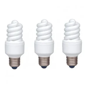 SET 5 becuri fluorescent Panasonic, soclu E27, putere 13W, forma spirala, lumina alb rece, alimentare 220 - 240 V, "EFD13E672V-3" (timbru verde 2.25 lei)