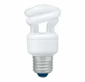 BEC fluorescent Panasonic, soclu E27, putere 8W, forma spirala, lumina alb rece, alimentare 220 - 240 V, "EFD8E65HD3E" (timbru verde 0.45 lei)