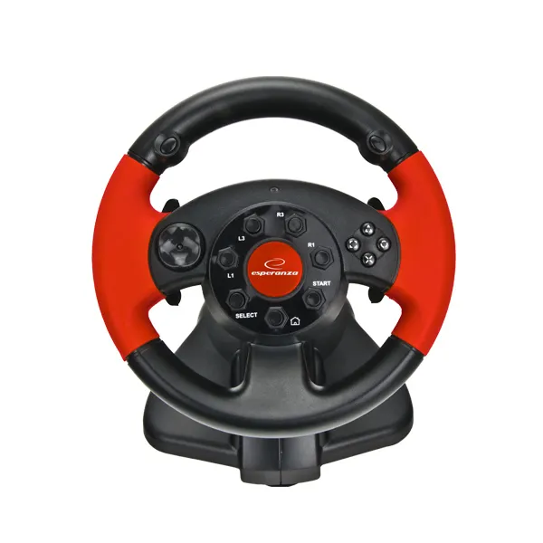 Volan cu pedale Esperanza High Octane EG103 PC/PSX/PS2/PS3 Usb Negru "EG103" (timbru verde 0.8 lei) - imagine 2