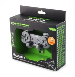 Gamdepad Esperanza Gladiator EGG108G cu vibratii Wireless PC/PS3 Negru "EGG108K" (timbru verde 0.8 lei) - imagine 2