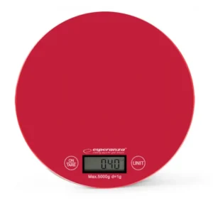 Cantar de bucatarie Esperanza Mango EKS003R max. 5kg Rosu "EKS003R" (timbru verde 0.8 lei)