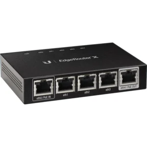 ROUTER Ubiquiti EdgeRouter, wired, port LAN 10/100/1000 x 4, port WAN 10/100/1000 x 1, "ER-X" (timbru verde 0.8 lei)