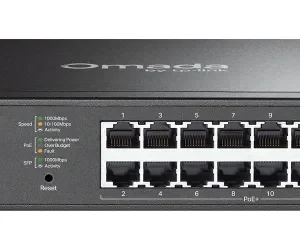 SWITCH TP-LINK Omada 20-Port Gigabit Easy Managed Switch with 16-Port PoE+, 250W buget POE, carcasa metalica "ES220GP" (timbru verde 2 lei)