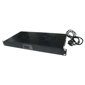 UNITATE RACIRE LOGILINK, 1U pentru rack 19", 2 ventilatoare, 1600rpm, 25dBA, flux aer 49.8cfm, otel 1.5mm, cu termostat, cablu alimentare 1.8m, black "FAU02FB" (timbru verde 11 lei)