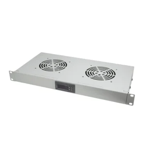 UNITATE RACIRE LOGILINK, 1U pentru rack 19", 2 ventilatoare, 1600rpm, 25dBA, flux aer 49.8cfm, otel 1.5mm, cu termostat, cablu alimentare 1.8m, grey "FAU02FG" (timbru verde 11 lei)
