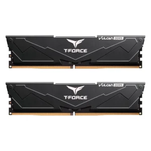 MEMORIE DDR TEAMGROUP T-FORCE VULCAN DDR5 Gaming 32GB frecventa 6000 Mhz (kit 2 x 16GB) CL38, radiator, retail, negru "FLBD532G6000HC38ADC01" (timbru verde 0.18 lei)